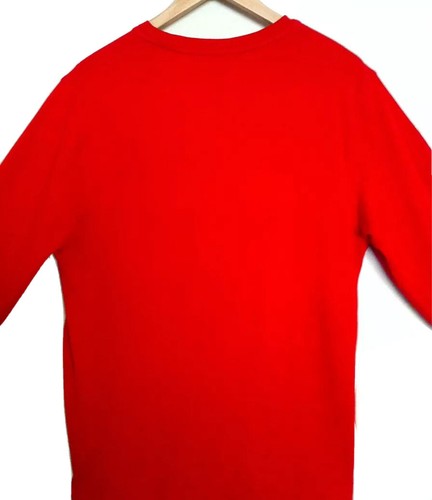 Camisa para hombre Apple roja grande manga larga 100 % algodón bordada - Imagen 5 de 6