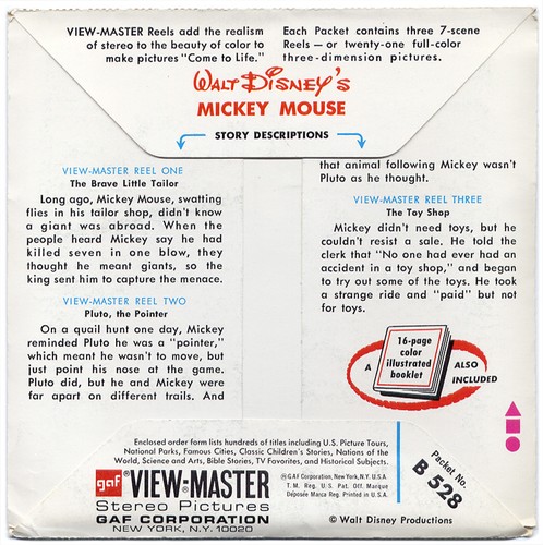 Vintage WALT DISNEY'S MICKEY MOUSE VIEW-MASTER REELS (1958) 3 DISKS + Booklet - Picture 2 of 5