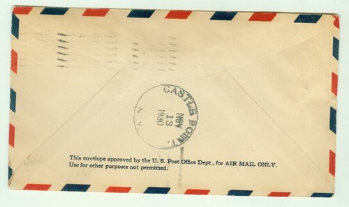 Cubierta de Estados Unidos 11 de noviembre de 1930 Salisbury-Nueva York, firmada. - Imagen 2 de 2