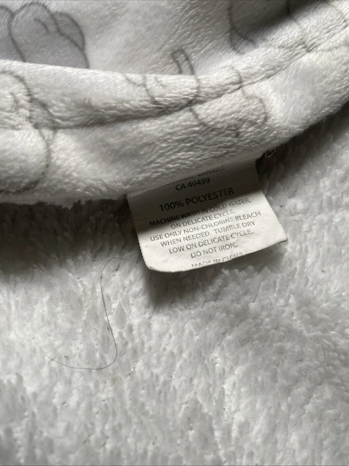 Cobertores e além cinza branco elefante ponto vison cobertor bebê reversível Lovey - Imagem 3 de 4