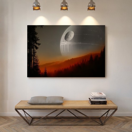 Death Star Rising Star Wars Wandbild, Leinwandbild für Wohndeko, Kunstposter - Bild 9 von 10