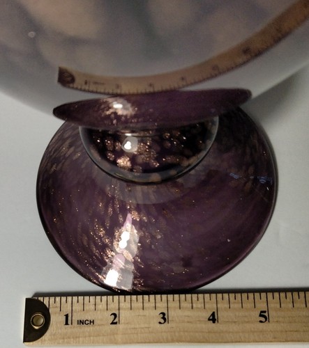 Velma Handcrafted Vase Incredible Work Of Glass Art 18 3/4" Tall Purple Glass... - Picture 21 of 23