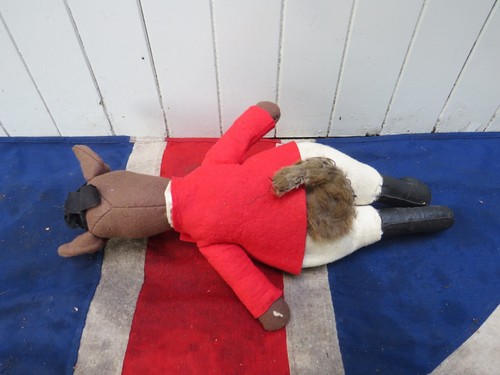 ECKIG UNGEWÖHNLICH ANTIK VINTAGE ALT ENGLISCH FUCHS JAGD TROPHÄE MASKOTTCHEN WEICHES SPIELZEUG  - Bild 10 von 10