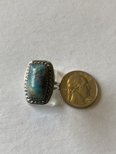 Turchese argento sterling Navajo ~ Anello - Taglia. 8 - Foto 4 di 4