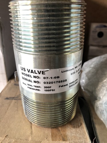 US Valve 2.5" Full Port Male NPT Non-Return Valve Qty 1 SHIPS FREE
