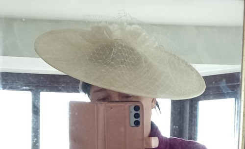 Stunning Hatinator -Champagne Wedding Ascot Hat Hatinator pic 1&2 - Picture 4 of 6