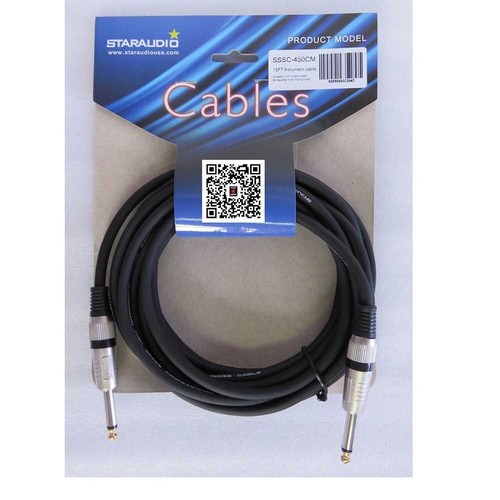 6 piezas de cable macho de 15 ft 1/4"" 6,35 mm a cables mono conector de altavoz de audio de 1/4"" 6,35 mm - Imagen 14 de 18