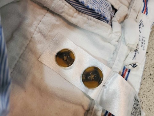 H&M L.O.G.G. LABEL OF GRADED GOODS BLUE STRiPED LiNEN COTTON SHORTS 6 - Picture 13 of 15