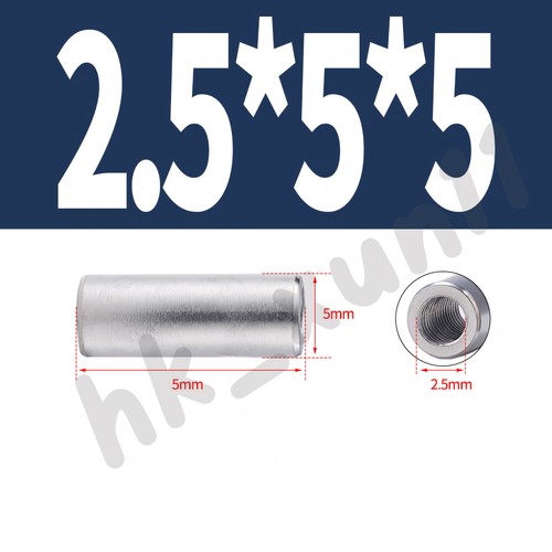 A2 STAINLESS STEEL ALL THREAD SLEEVE ROD BAR STUD ROUND CONNECTOR TUBE LONG NUTS - Picture 14 of 174