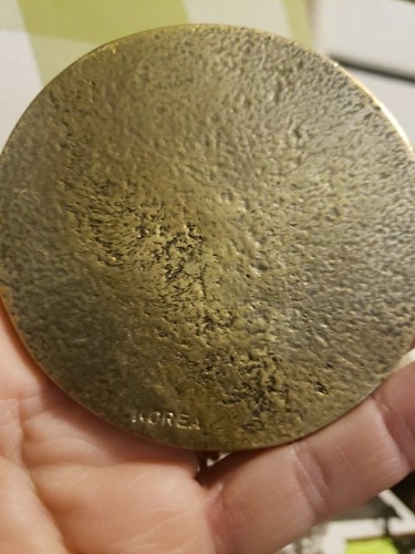 VINTAGE MINI SOLID Brass Sun Dial I Count NONE But Sunny HOURS KOREA - Picture 6 of 9