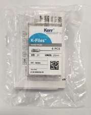 *6-Pieces* Kerr Endodontics K-Files Hand Files Size-20 Length 25mm 06064