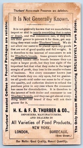 EXTRACTOS DE ESPECIAS CAFÉ FORBES CO LITOGRAFÍA TARJETA DE COMERCIO VICTORIANA - Imagen 2 de 2
