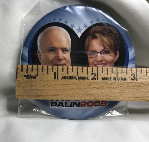 "Lote de prendedores de botones de campaña presidencial John McCain Sarah Palin 2008 ~ 3""" - Imagen 6 de 6