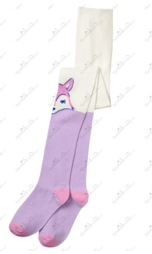 Medias Gymboree Niñas L 10-12 Púrpura Cara de Zorro Bosque Fin de Semana Nuevas con Etiquetas Otoño Invierno Foto 2 de 2