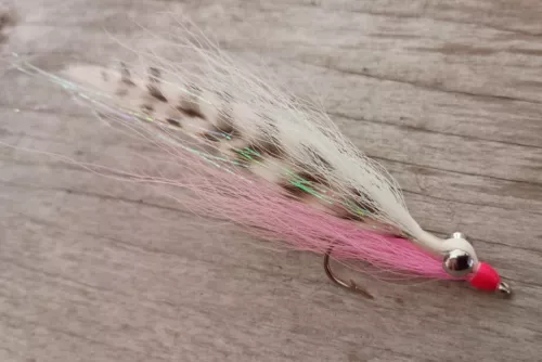 Half And Half Clouser - PINK - 1/0 2/0 - Saltwater Fly Fishing Striper Bluefish