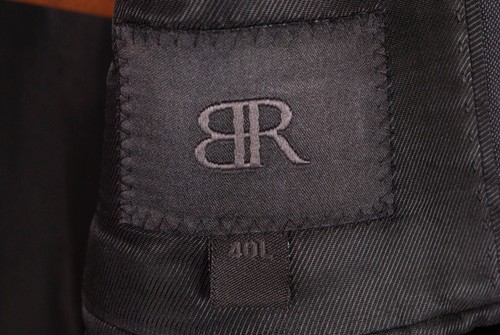 Neuwertiges BANANA REPUBLIC Monogram grau Vitale Barberis Wolle Mohair Smoking Sakko 40 L - Bild 9 von 14