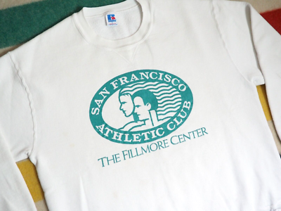VTG 80s 90s Russell Athletic San Francisco Club USA White Pullover