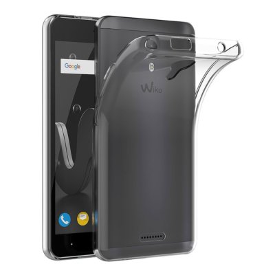 Coque Arrière Gel Silicone Transparente Pour Wiko Jerry 2 + 1 Verre De Protection