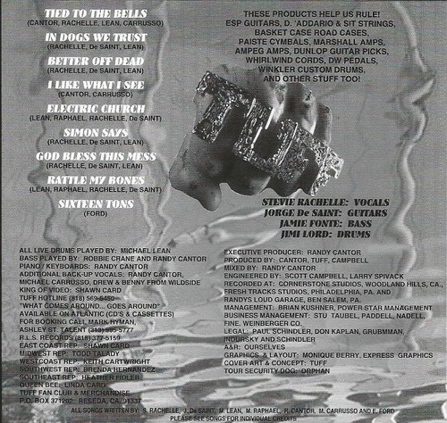 TUFF "Fist First" factory CD feat "Tied To The Bells" signed by Stevie Rachelle - Picture 8 of 8