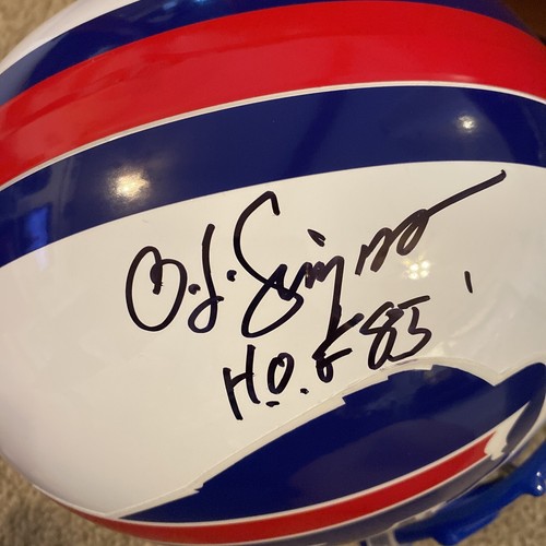 🔥 Casco de tamaño completo autografiado por OJ Simpson Buffalo Bills firmado - certificado de autenticidad JSA HOF85 - Imagen 2 de 8