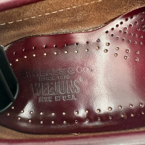 G.H Bass & Co Weejuns elegante Schuhe Herren 9 burgunderrot Leder Nashua Quaste Slipper - Bild 5 von 9