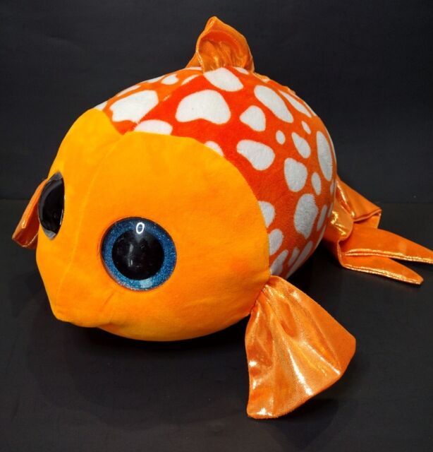 Ty Beanie Boos SAMI the Gold Fish Large 20" long Nice Condition Orange White Ty Beanie Boos SAMI the Gold Fish Large 20" long Nice Condition Orange White