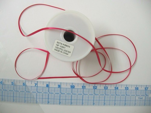 1/8" Hot Pink Satin Ribbon 275+ Yards - Picture 2 of 2