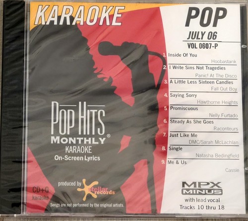 Pop hits monthly Karaoke PHM0607P Pop CDG Jul 06 Hoobastank Fall out boy Furtado