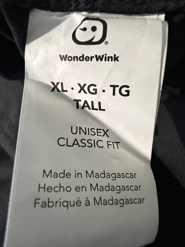 Wonder Wink Drawstring Scrubs Pants Unisex Size XL Tall - Black Lk Nw - Picture 3 of 3