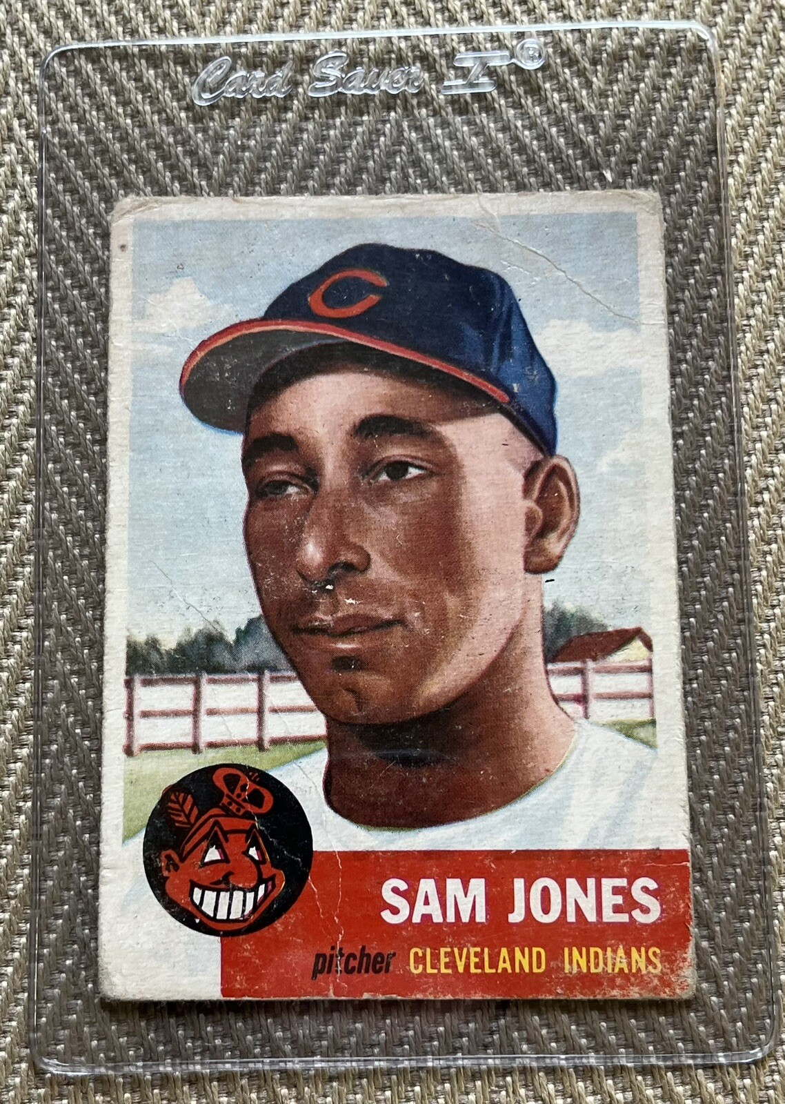 1953 Topps - #6 Sam Jones Cleveland Indians
