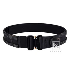 KRYDEX Tactical Belt 1.75 Heavy Rigger Duty Belt Quick Release MOLLE Black Camo