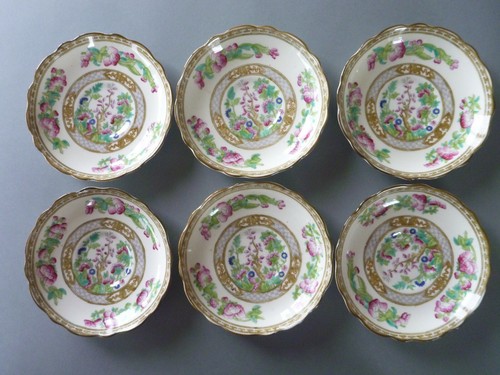 Antique Hammersley Indian Tree Tea Set 20pc: Cups Plates Trios Jug Bowl 1912-39 - Picture 4 of 12
