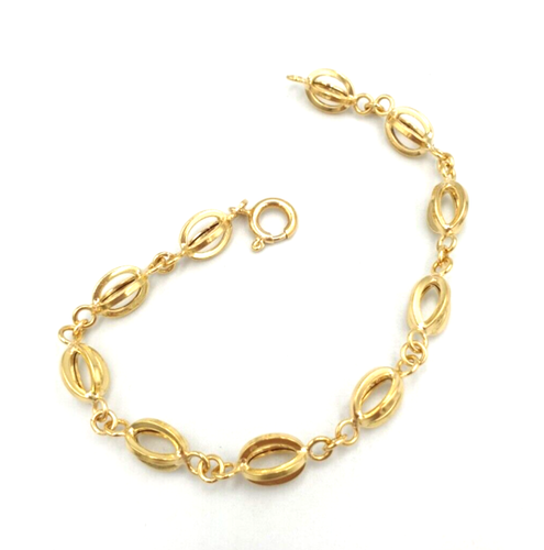 BRACCIALE VINTAGE ANNI '70 MAGLIA OVALE IN ORO MASSICCIO 18K DONNA MADE IN ITALY - Foto 6 di 11