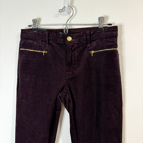 NWT J. Brand Iselin Corduroy Pants Size 27 / 4 Mid Rise Skinny Blackberry Red - Picture 4 of 14