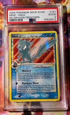 Pokémon Gold Star Mew #101 EX Dragon Frontiers Trading Card, Lot #37097