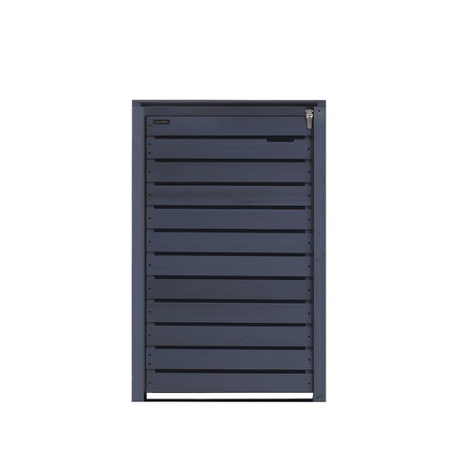 Mülltonnenbox Mülltonnenverkleidung anthrazit Holz bis 240L Mod. Hamburg - Bild 4 von 35