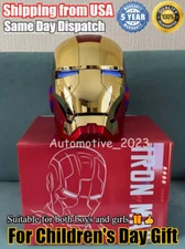 US! AUTOKING Iron Man MK5 1:1 Helmet Wearable Voice-control Children's Day Gift
