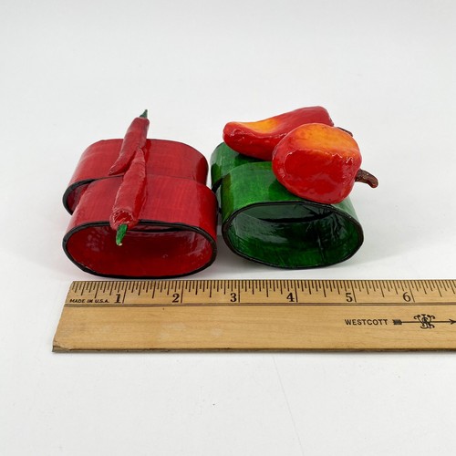 4 Paper Mache Napkin Rings Peppers Chilies Salsa Taco Fiesta Mexico Theme - Picture 16 of 16