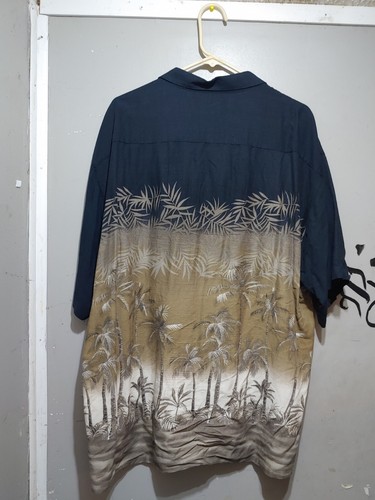 (STAINED) Pierre Cardin Hawaiian Shirt Mens XL Napalm Island - Picture 5 of 6