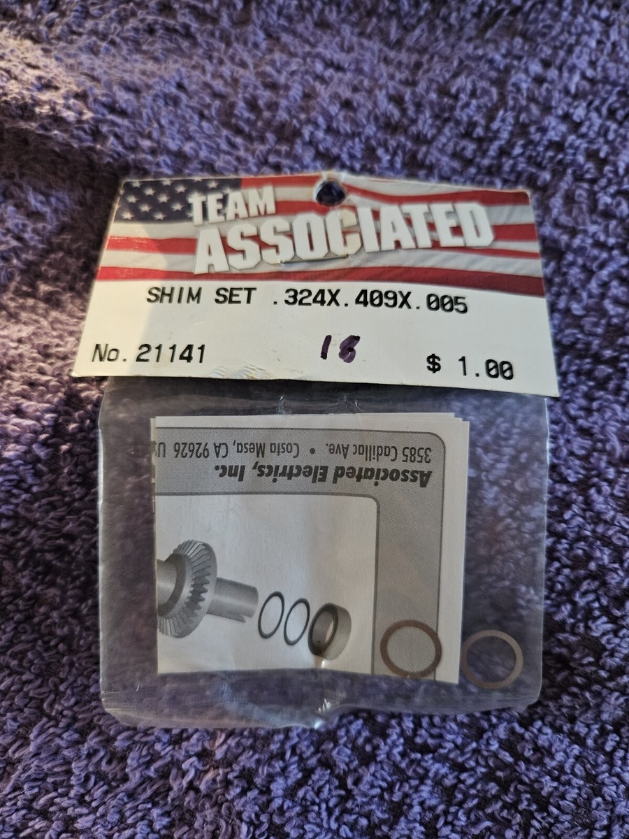 Team Associated 21141 Shim Set .324X .409X .005 RC10 RC Car Truck