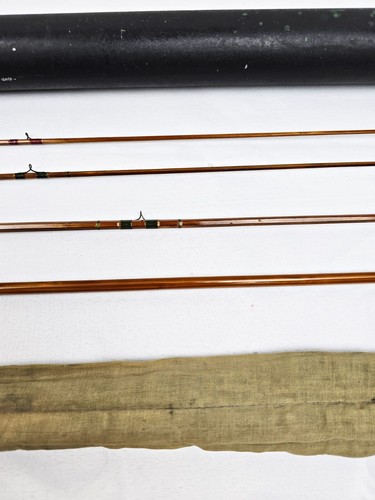 Montague Fishkill 9 ft 3 Pc Bamboo Fly Rod With Tube - Picture 4 of 6