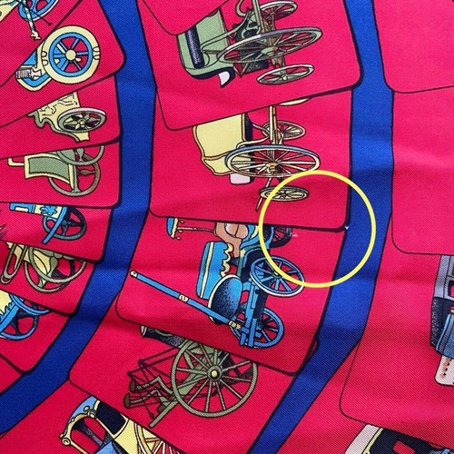 HERMÉS Hermès scarf, 1975, designed by Philippe Ledoux car, card pattern 04Y - Picture 3 of 10