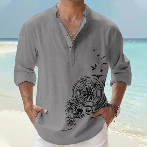 DEELMO Para hombres Mezcla de Algodón Mandarina Cuello Único Diseño Manga Completa Sort Kurta - Imagen 14 de 48