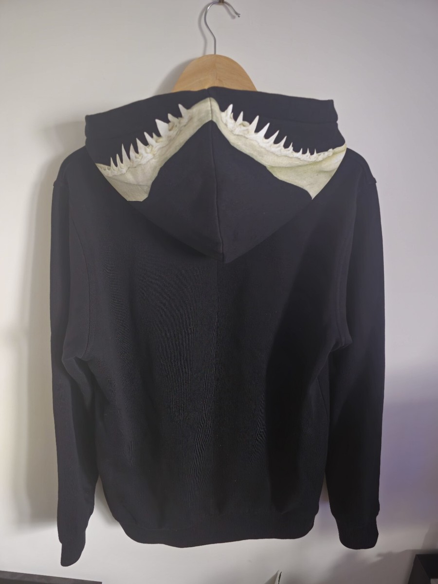 Givenchy Shark Tooth Printed Hoodie Mens M Black Cuban Fit fw17 riccardo tisci eBay