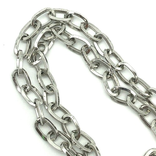 Trifari Modernist Silver Tone Pendant Necklace Vintage - Picture 9 of 12