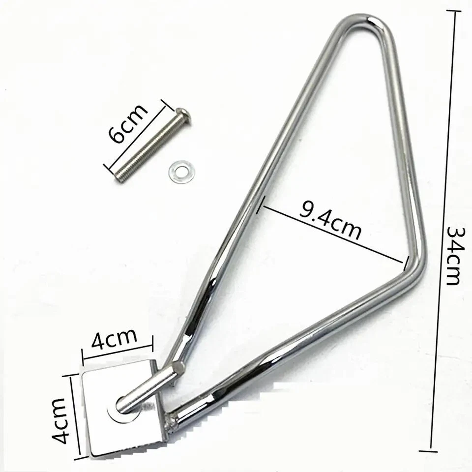 Suportes de alforje de motocicleta cromados suporte para Harley Sportster883 Dyna FatBob - Imagem 3 de 4