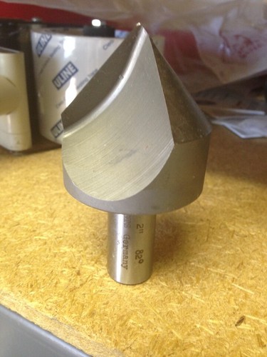 2" 82 DEGREE HIGH SPEED STEEL SINGLE FLUTE COUNTERSINK 3/4" SHANK