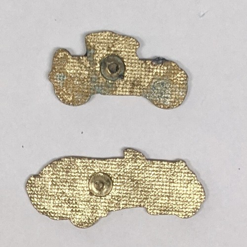 Alfileres de coche antiguos amarillos esmaltados vintage de Francia año desconocido Roadster modelo T - Imagen 5 de 5