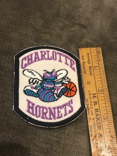 1990s Charlotte Hornets 3" Throwback Logo Embroidered Iron On Patch Vintage Rare NBA - Bild 2 von 6