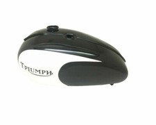 Triumph T120 Oif Black White Steel Gas Fuel Petrol Tank 1971